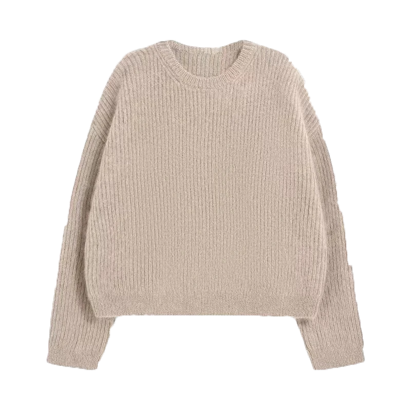 Lady  Designer Style  Round  Neck  Sweater