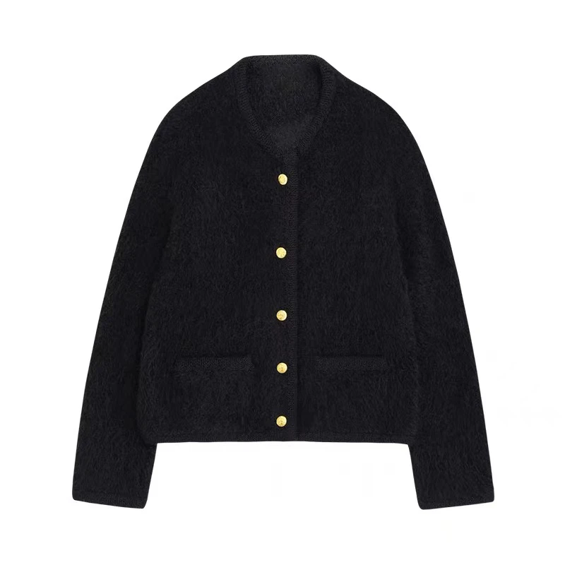 Ladies Designer Versatile Striped Sweater Jacket