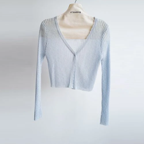 Lejè koton knit cardigan