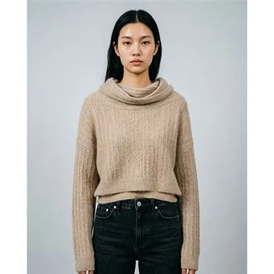 Mock Neck Sweater Fanm