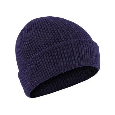 Navy Wool Beanie